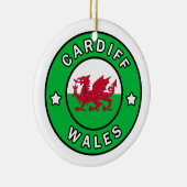 Cardiff Wales Keramik Ornament (Rechts)