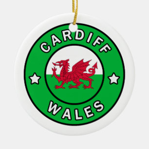 Cardiff Wales Keramik Ornament
