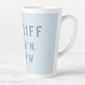 Cardiff Wales Latitude & Longitude Milchtasse (Rechts)