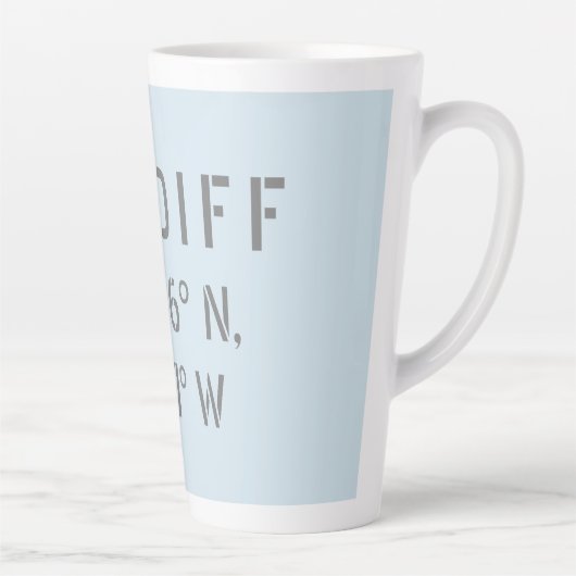 Cardiff Wales Latitude & Longitude Milchtasse (Rechts)