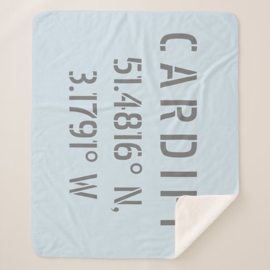 Cardiff Wales Latitude & Longitude Sherpadecke (Vorderseite)