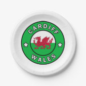 Cardiff Wales Pappteller (Vorderseite)