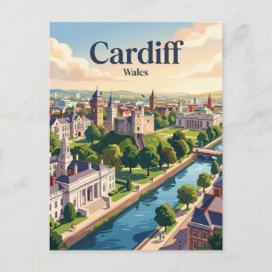 Cardiff, Wales Postkarte