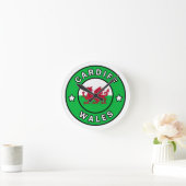 Cardiff Wales Runde Wanduhr (Zuhause)