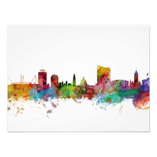 Cardiff Wales Skyline Fotodruck (Vorne)