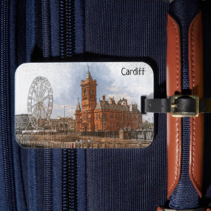 Cardiff Wales UK Vintage Travel Gepäckanhänger