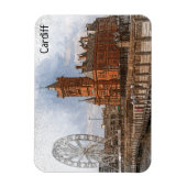 Cardiff Wales UK Vintage Travel Magnet (Vertikal)
