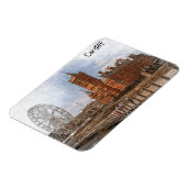 Cardiff Wales UK Vintage Travel Magnet (Linke Seite)