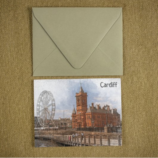 Cardiff Wales UK Vintage Travel Postkarte