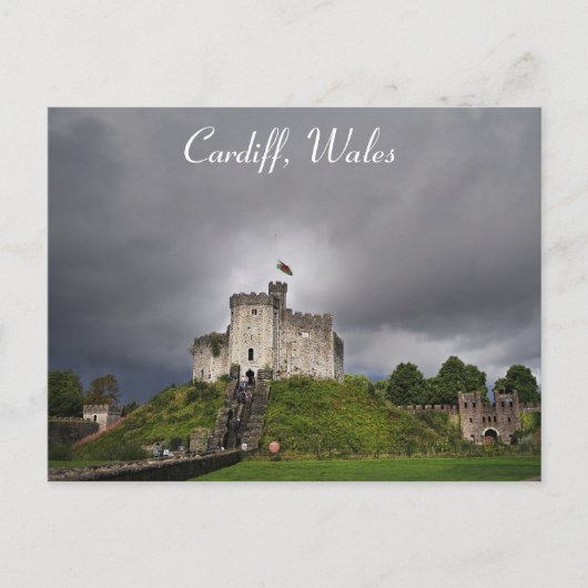 Cardiff Wales Welsh Castle Travel Postkarte (Vorderseite)