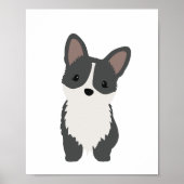 Cardigan Black Corgi Dog Kinderzimmer & Kids Poste Poster (Vorne)
