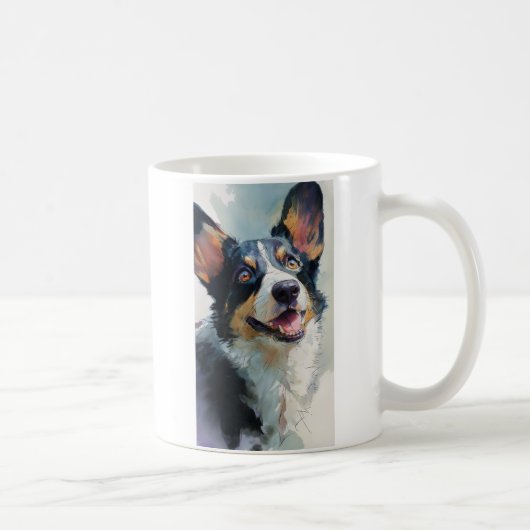 Cardigan Corgi Aquarell Kaffeetasse (Rechts)