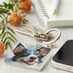 Cardigan Corgi Aquarell Schlüsselanhänger