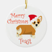 Cardigan Corgi Personalisierter Name Keramik Ornament (Vorne)