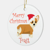 Cardigan Corgi Personalisierter Name Keramik Ornament (Links)