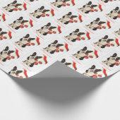 Cardigan Corgi Weihnachten Geschenkpapier (Ecke)