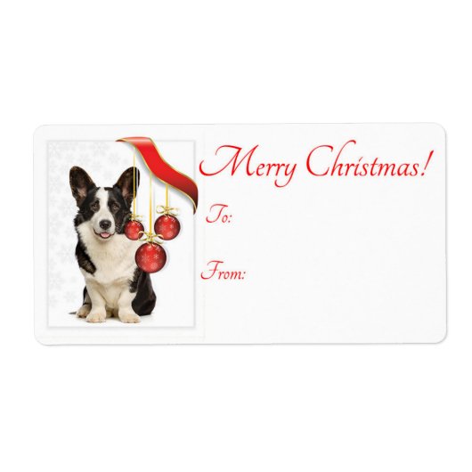 Cardigan Corgi Weihnachtsgeschenke Labels (Vorne)
