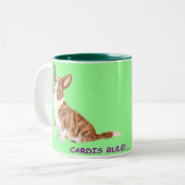 Cardigan corgi zweifarbige tasse (Vorderseite Links)
