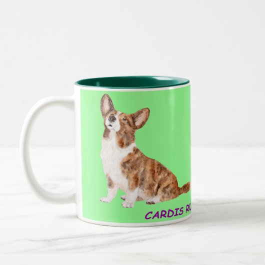 Cardigan corgi zweifarbige tasse (Links)
