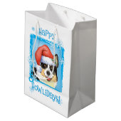 Cardigan Walisisch Corgi Mittlere Geschenktüte (Rückseite Schrägansicht)