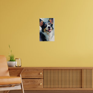 Cardigan Welsh Corgi Aquarell Poster