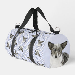 Cardigan Welsh Corgi Blue Merle Malerei Dog Art Duffle Bag