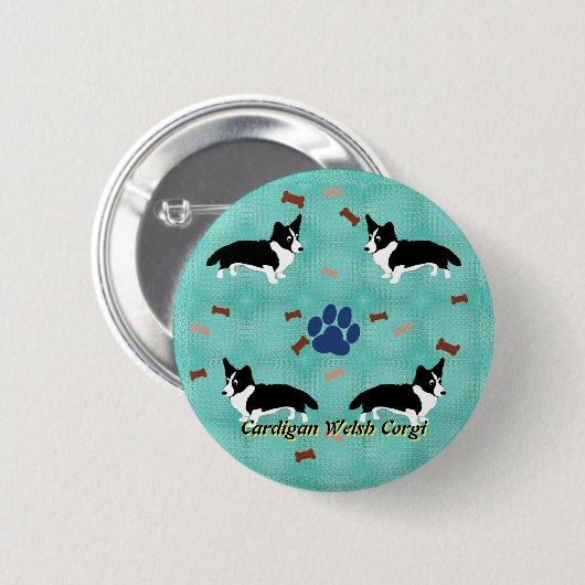 Cardigan Welsh Corgi Button (Vorne & Hinten)