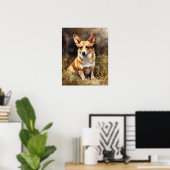 Cardigan Welsh Corgi Dog Art Print Poster (Heimbüro)