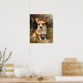 Cardigan Welsh Corgi Dog Art Print Poster (Küche)
