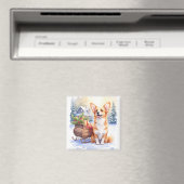 Cardigan Welsh Corgi Festive Schlitten Weihnachtsk Magnet (In Situ (Geschirrspüler))