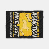 Cardigan Welsh Corgi Funny Dog Addiction Fleecedecke (Vorderseite (Horizontal))