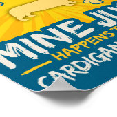 Cardigan Welsh Corgi Funny Dog Addiction Poster (Ecke)