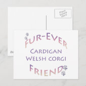 Cardigan Welsh Corgi Furever Postkarte (Vorne/Hinten)