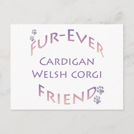 Cardigan Welsh Corgi Furever Postkarte (Vorderseite)