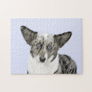 Cardigan Welsh Corgi Gemälde - Originale Hundekuns Puzzle