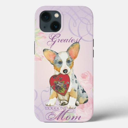 Cardigan Welsh Corgi Herz Mama Case-Mate iPhone Hülle (Rückseite)