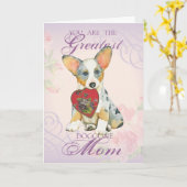 Cardigan Welsh Corgi Herz Mama Karte (Gelbe Blume)