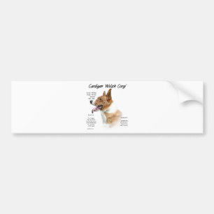 Cardigan Welsh Corgi History Design Autoaufkleber