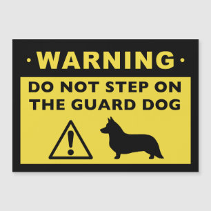 Cardigan Welsh Corgi Humorvoller Wachhund-Warnhinw Magnetkarte