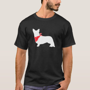 Cardigan Welsh Corgi Hund mit rotem Bandana T-Shirt