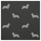 Cardigan Welsh Corgi Hund Silhouetten Muster Stoff (Muster)