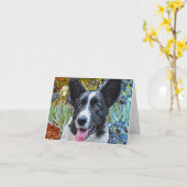 Cardigan Welsh Corgi Karte (Gelbe Blume)