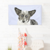 Cardigan Welsh Corgi Painting - Original Dog Art Banner (Insitu)