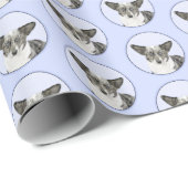 Cardigan Welsh Corgi Painting - Original Dog Art Geschenkpapier (Rolleneckpunkt)