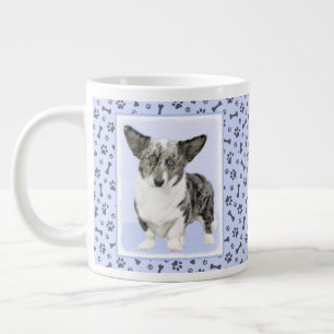 Cardigan Welsh Corgi Painting - Original Dog Art Jumbo-Tasse