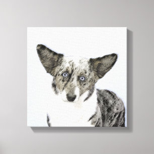 Cardigan Welsh Corgi Painting - Original Dog Art Leinwanddruck