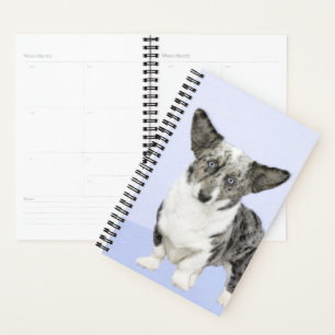 Cardigan Welsh Corgi Painting - Original Dog Art Planer
