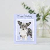 Cardigan Welsh Corgi Painting - Original Dog Art Postkarte (Stehend Vorderseite)