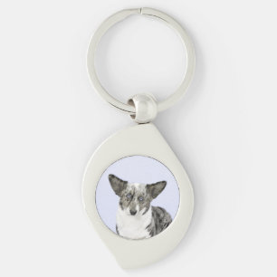 Cardigan Welsh Corgi Painting - Original Dog Art Schlüsselanhänger