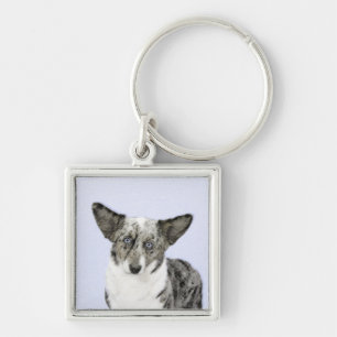 Cardigan Welsh Corgi Painting - Original Dog Art Schlüsselanhänger